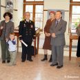 Торжественная часть открытия выставки. Присутствуют жители Арбата, ветераны Северного флота